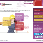 Image of the homepage of the South West Apprenticeship Company website