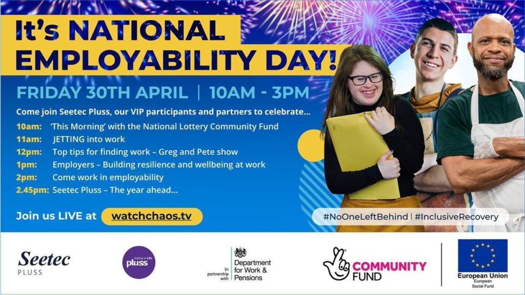 National Employability Day flyer promoting what is happening during the day