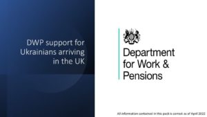 thumbnail of DWP support for Ukrainians arriving in the UK